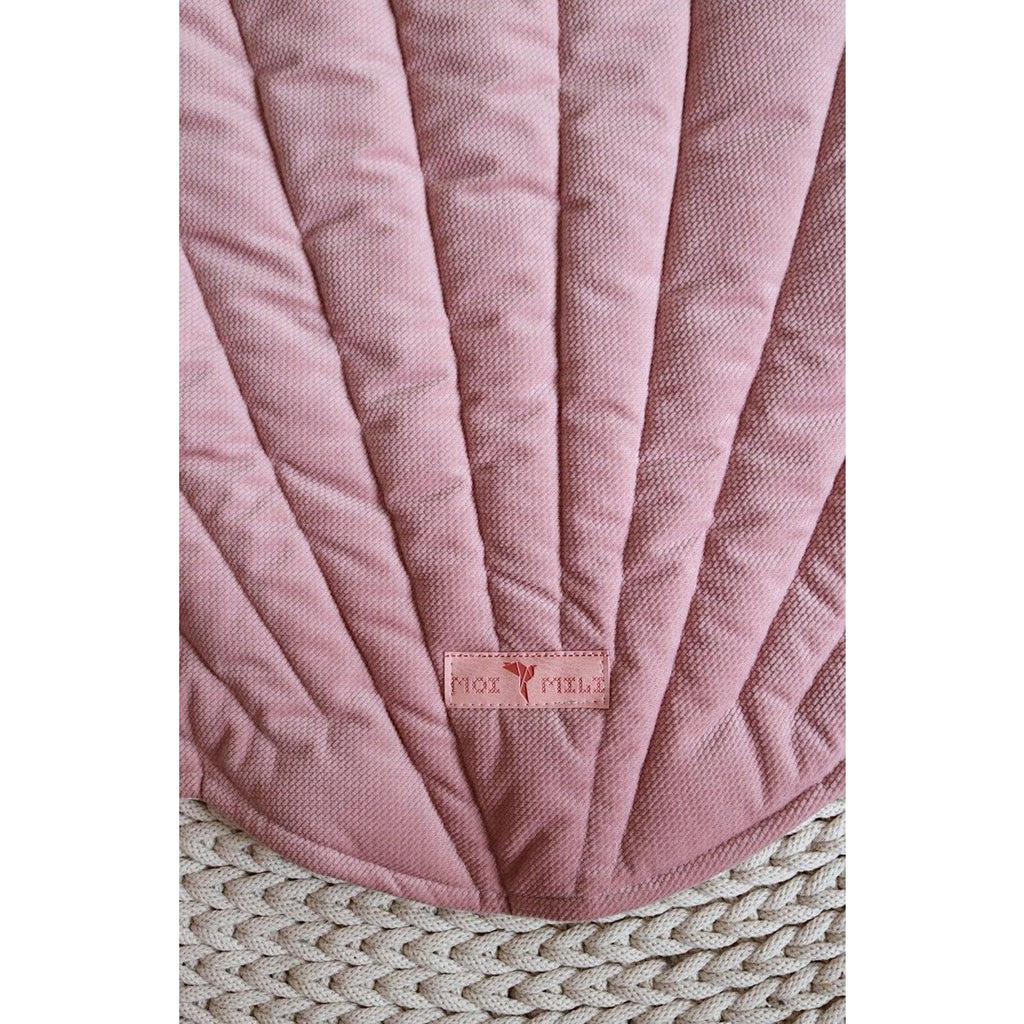Fluwelen schelpmat "Zacht roze"