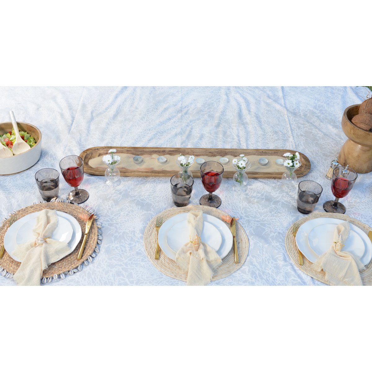 Acrylbruine waterglazen - Set van 6