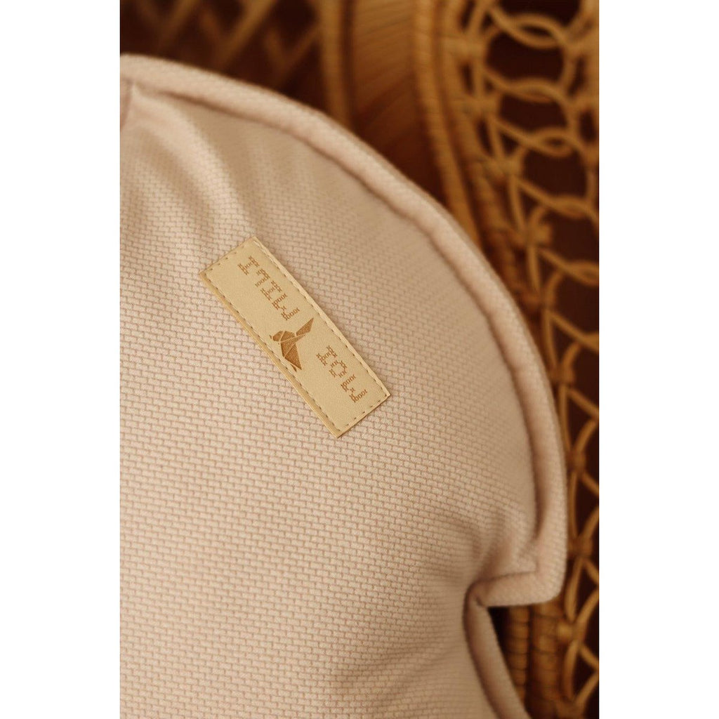 Fluwelen schelpkussen 'Poederroze'