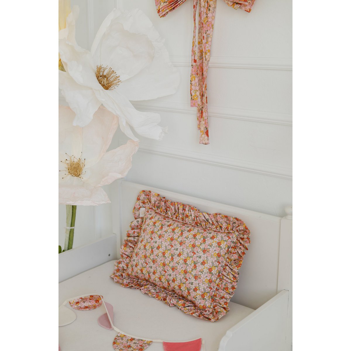 Decoratief kussen met franje "Green Garden"