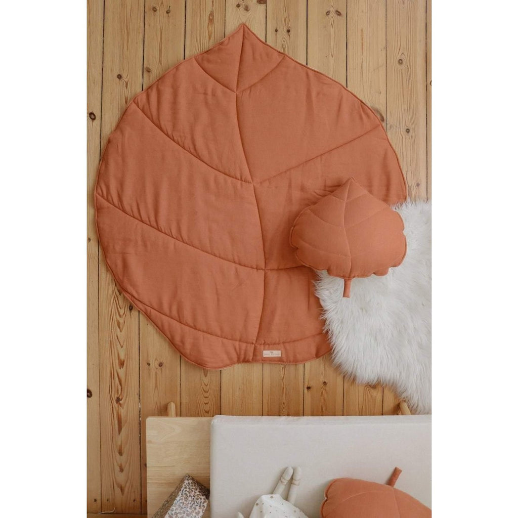 "Papaya" fluwelen Ginkgo bladmat