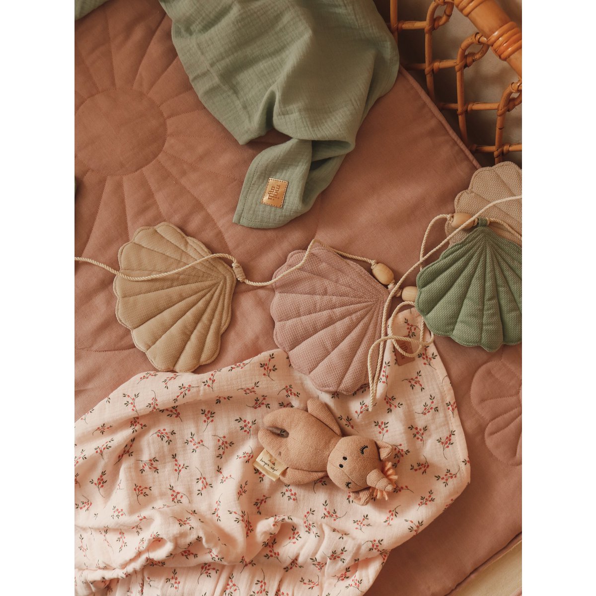 Linnen kinderovertrekset "Powder pink" Groot formaat