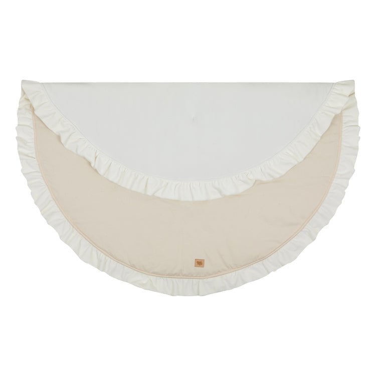 Zachte fluwelen mat met franje “Wit”