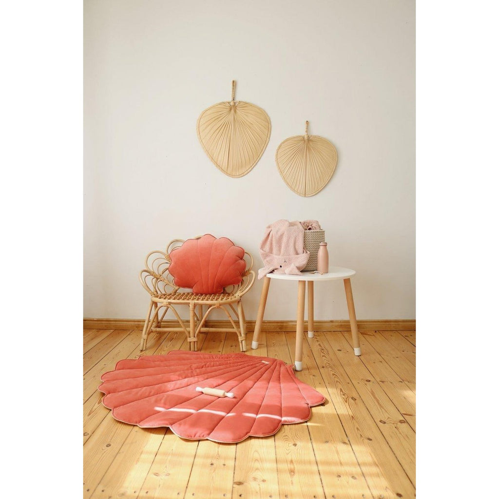 Fluwelen schelpmat "Coral"