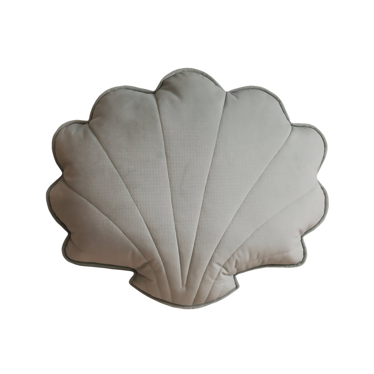Fluwelen schelpkussen ‘Duifgrijs’