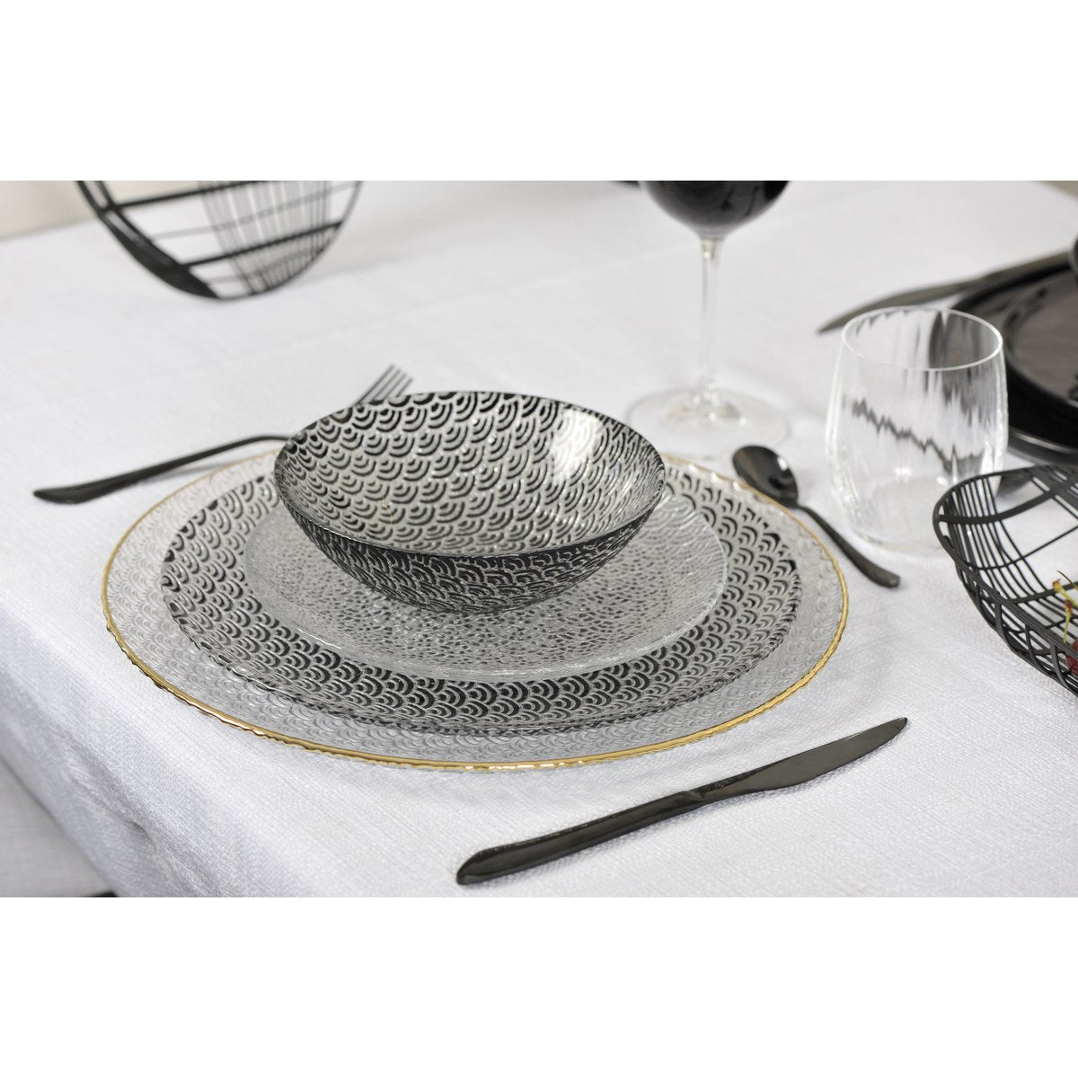 Bestekset 24 stuks - Zwart