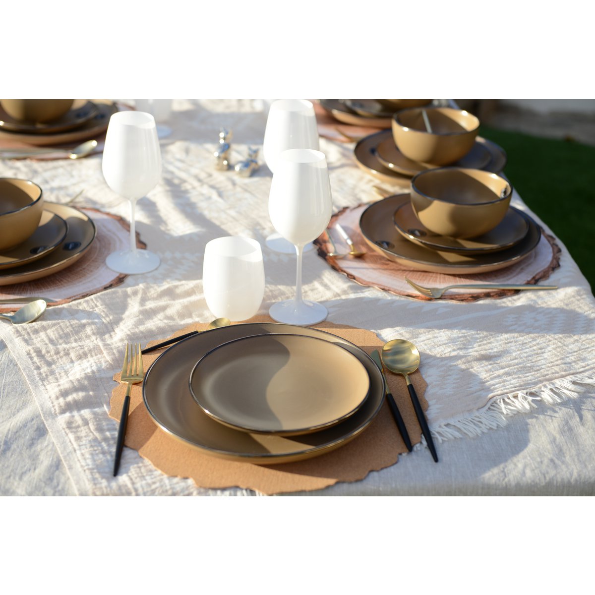 Bestekset 24 stuks - Goud én zwart