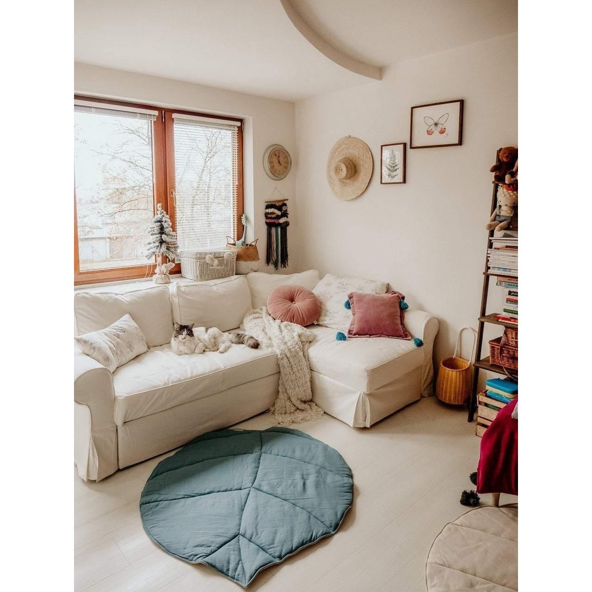 "Oog van de Zee" fluwelen Ginkgo bladmat