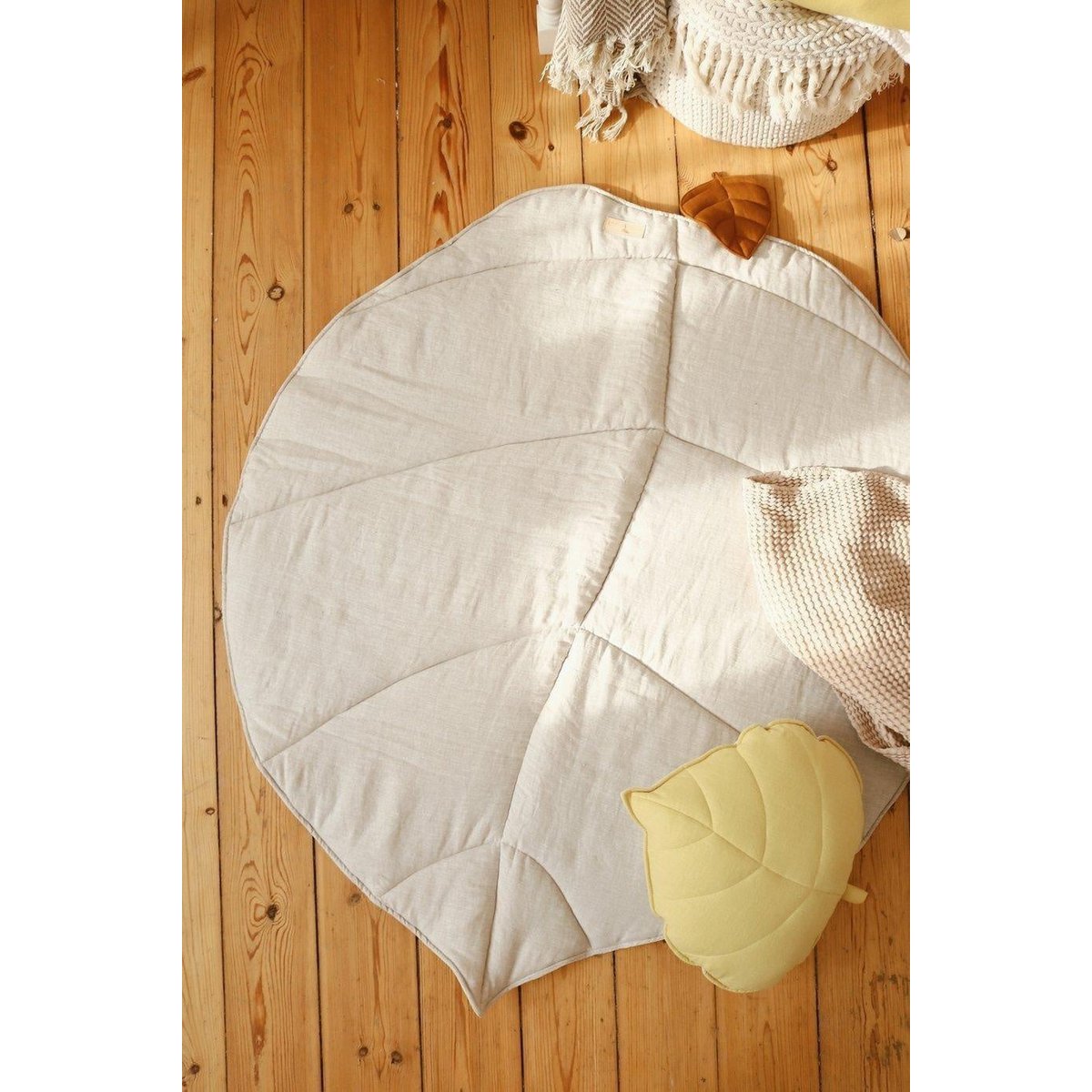 "Zand" fluwelen Ginkgo bladmat