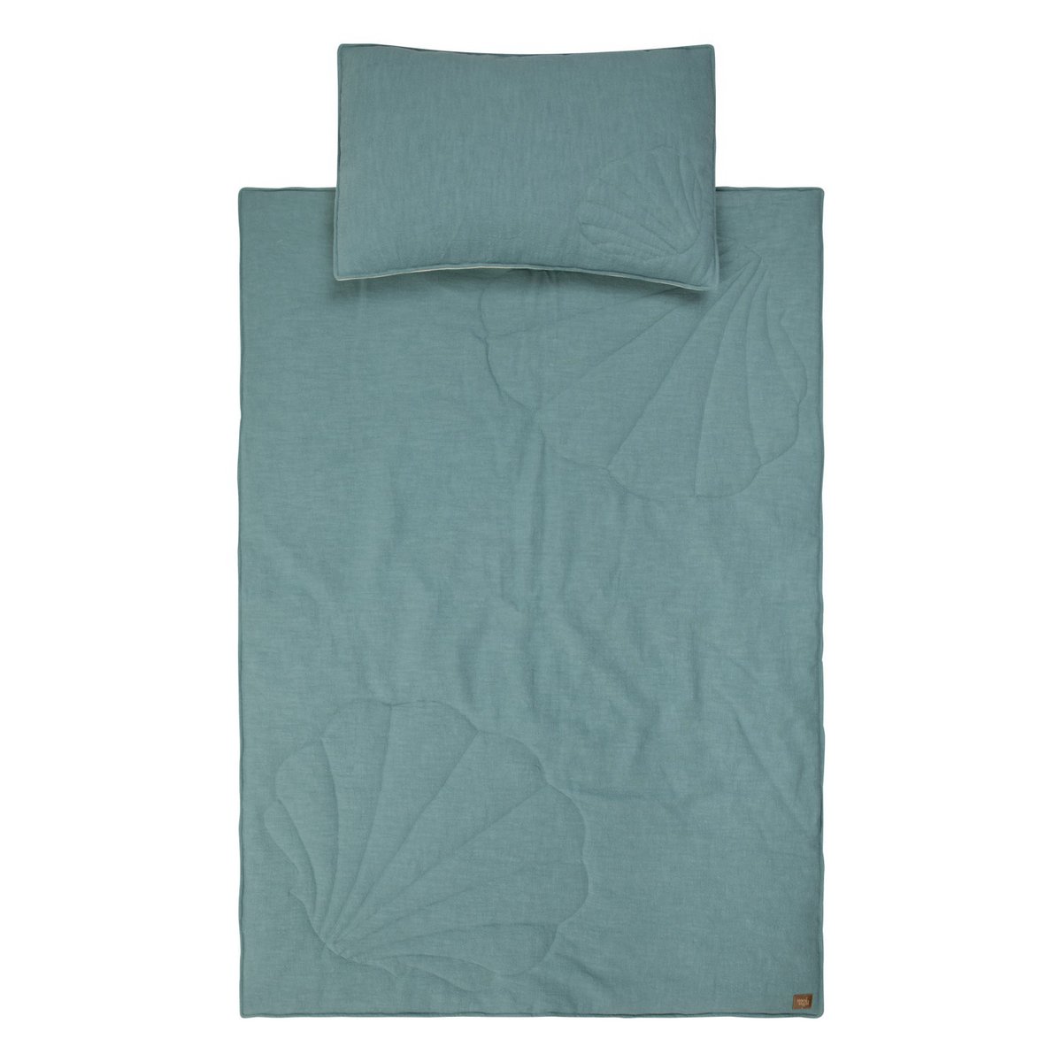 Linnen schelp kinderovertrekset "Eye of the sea" Groot formaat