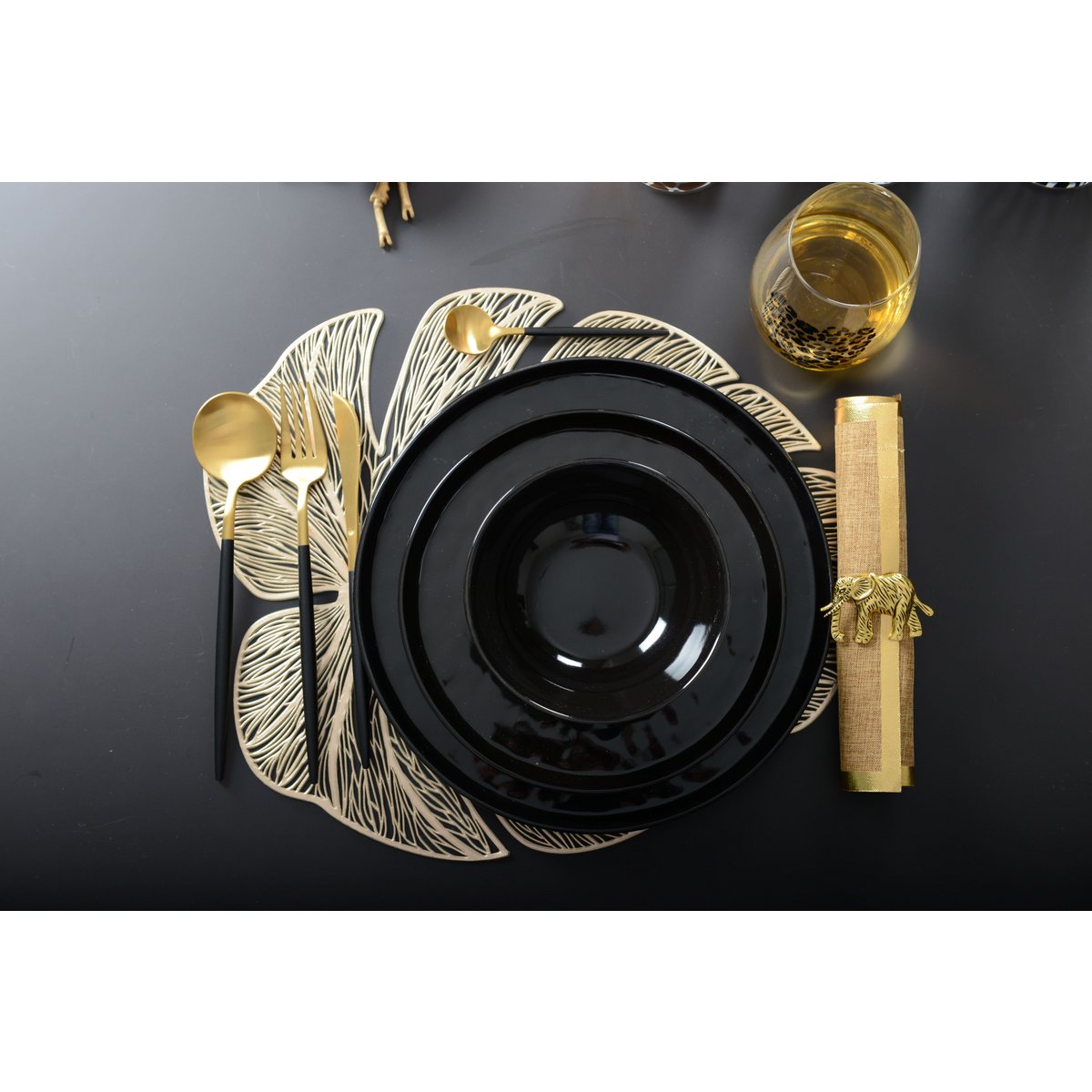 Bestekset 24 stuks - Goud én zwart
