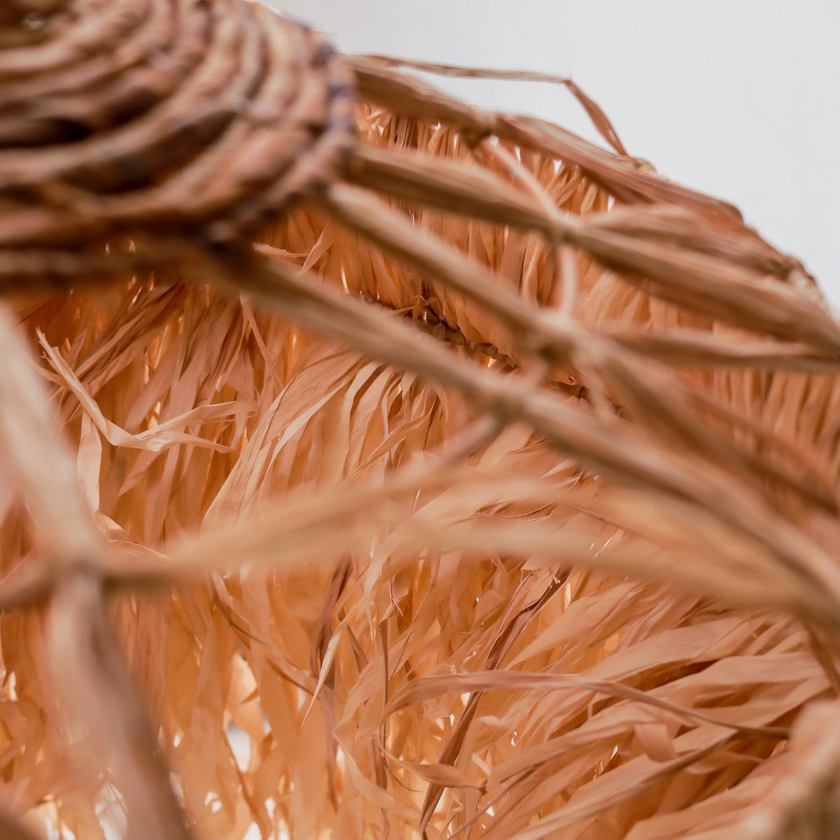 Raffia lamp with long fringes | Lampshade | Pendant lamp KAWI (2 sizes)