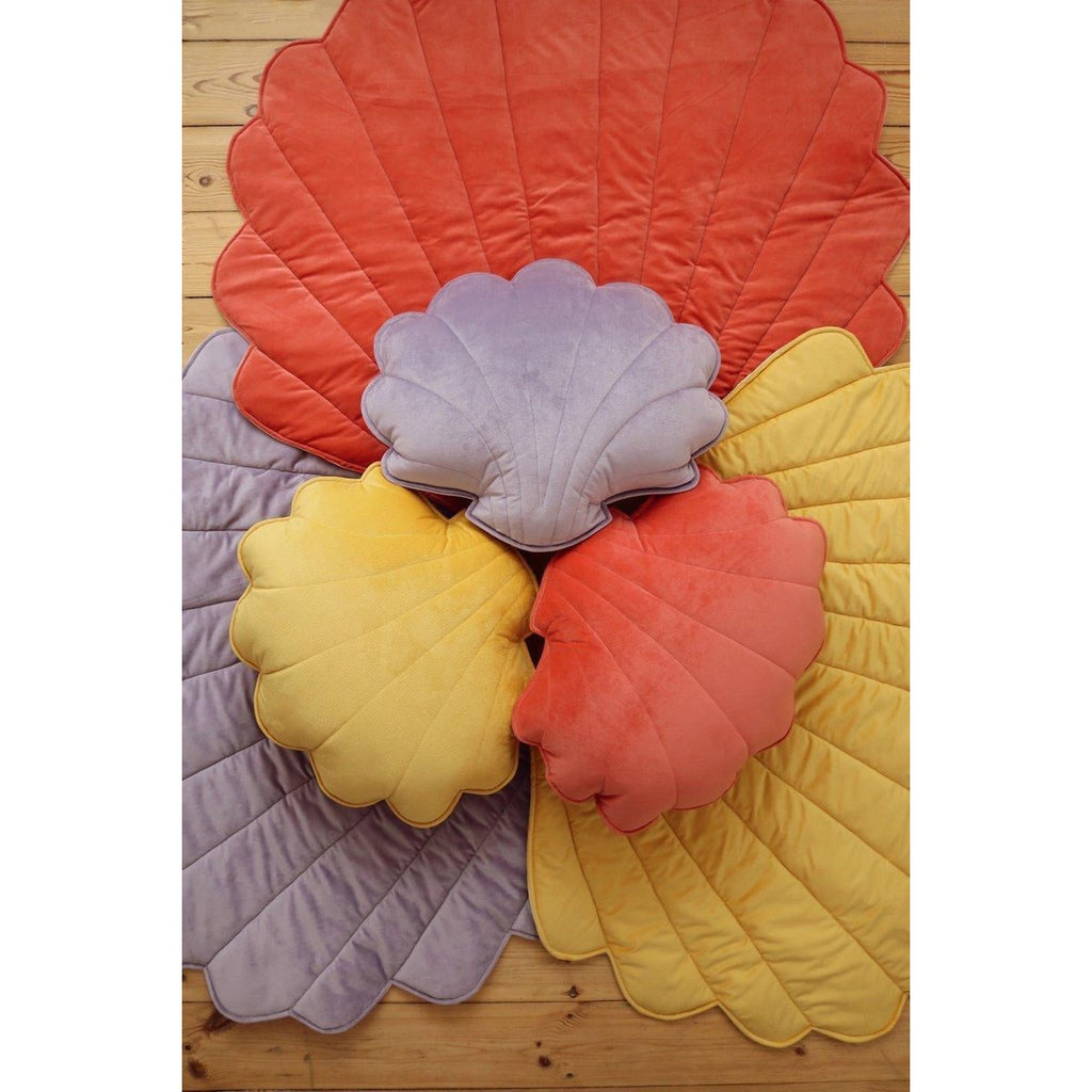 Fluwelen schelpmat "Coral"