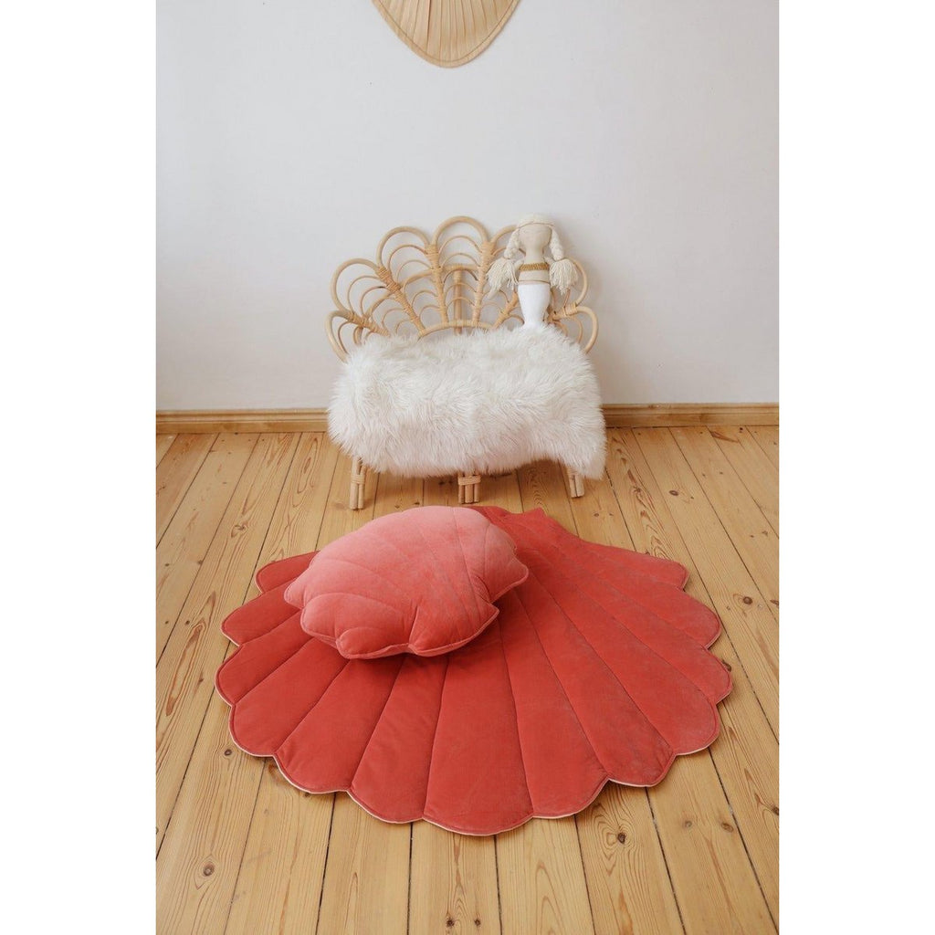 Fluwelen schelpmat "Coral"
