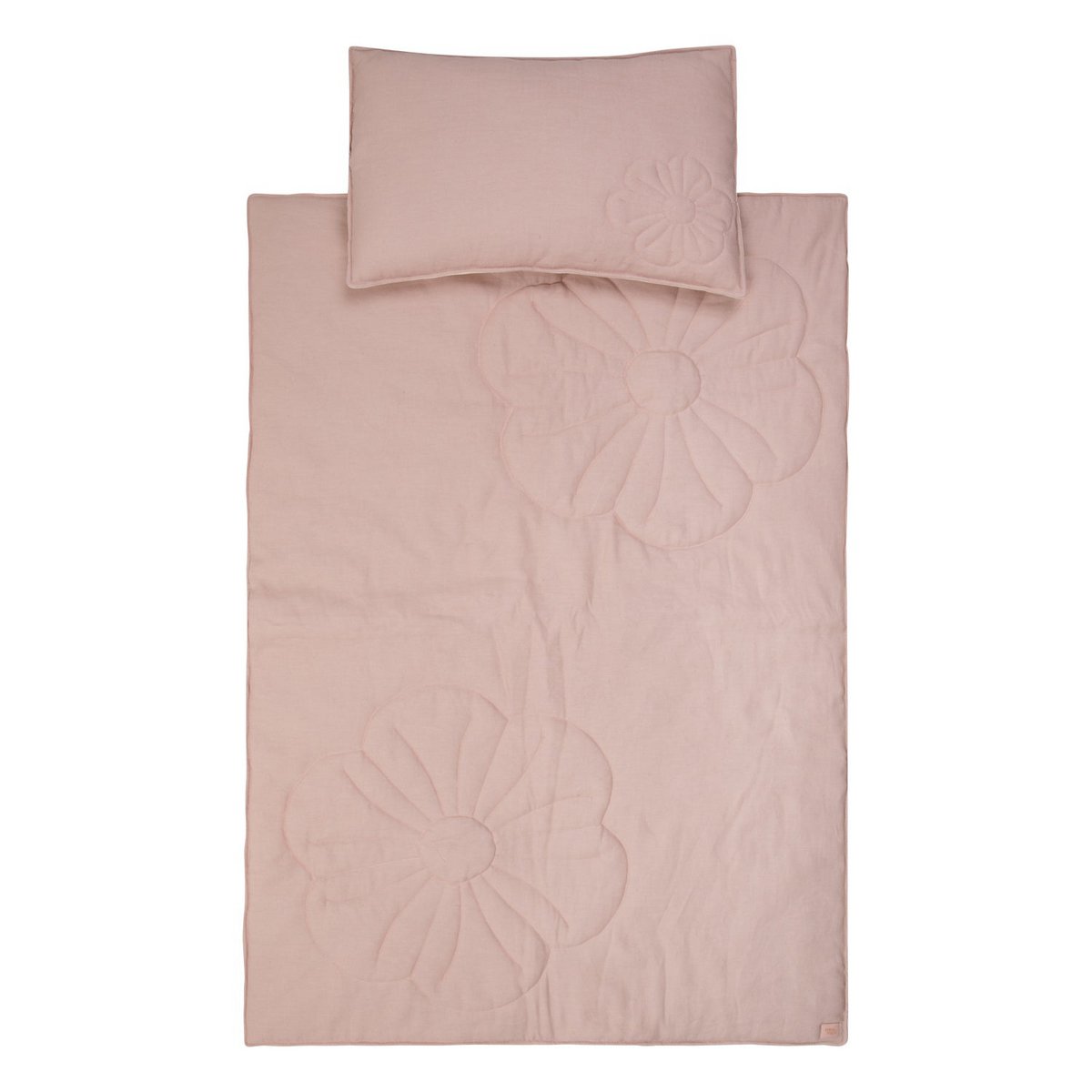 Linnen kinderovertrekset "Powder pink" Groot formaat