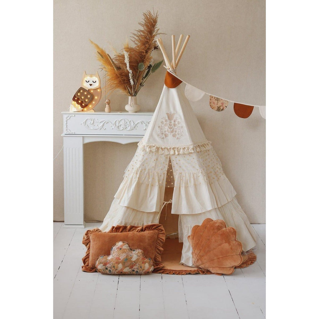 Tipi "Boho" met ruches en borduursels