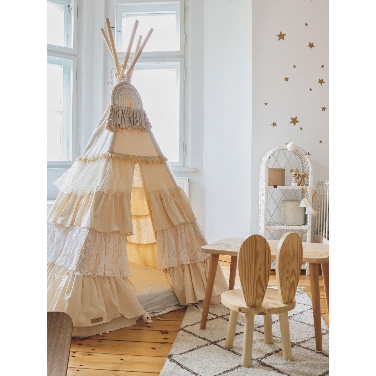 Tipi "Shabby Chic" met ruches