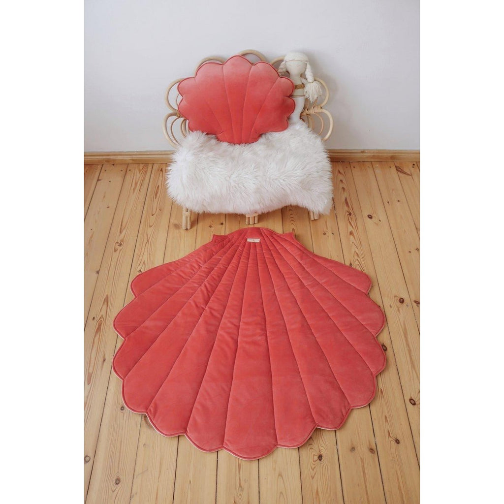 Fluwelen schelpmat "Coral"