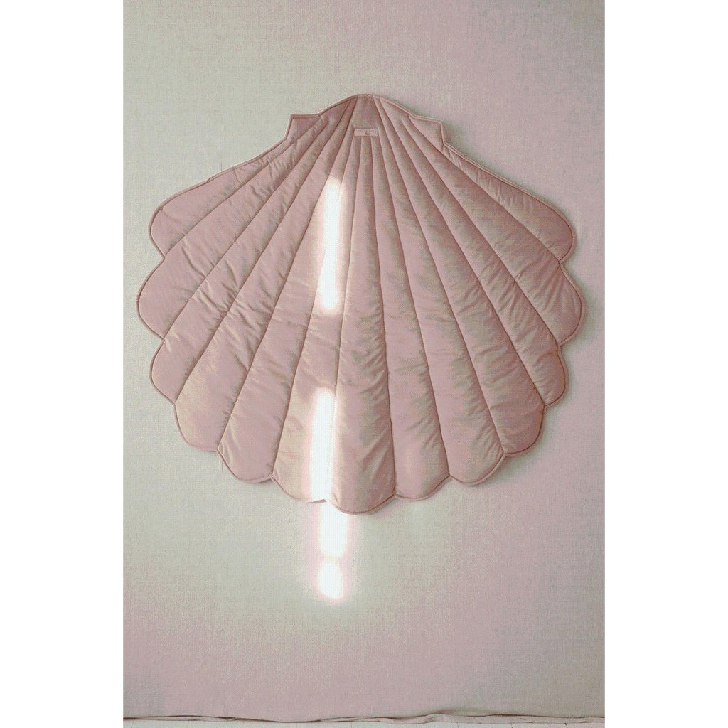 Fluwelen schelpmat "Zacht roze"