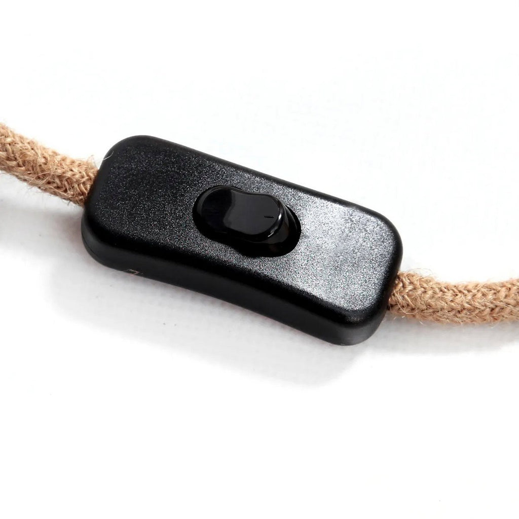 Snoerlamp met stekker - Naturel Zwart - 1 lamp