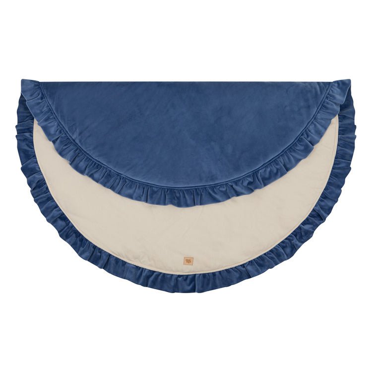 Zachte fluwelen mat met franje "Sapphire"