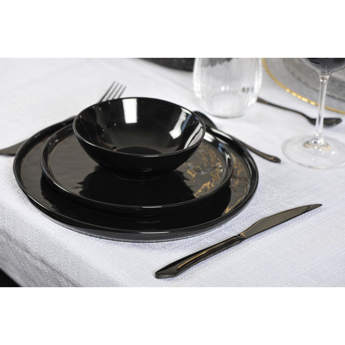 Bestekset 24 stuks - Zwart