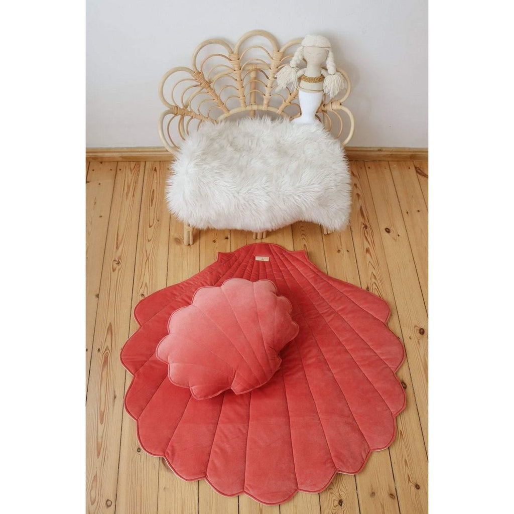 Fluwelen schelpmat "Coral"