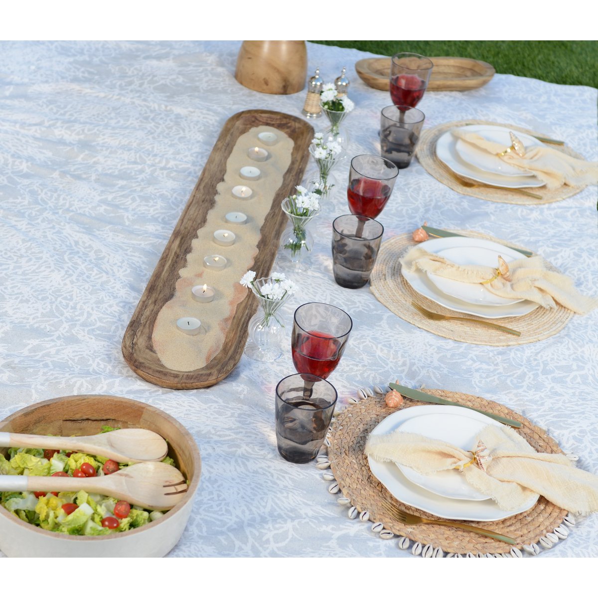 Acrylbruine wijnglazen - Set van 6