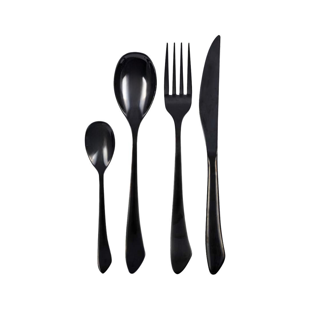 Bestekset 24 stuks - Zwart