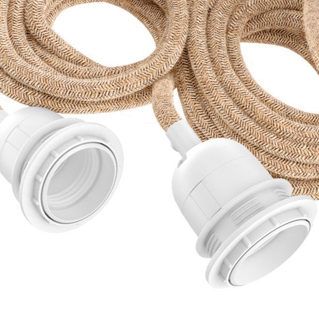 Snoerlamp Plafond - Naturel Wit - 3 lampen