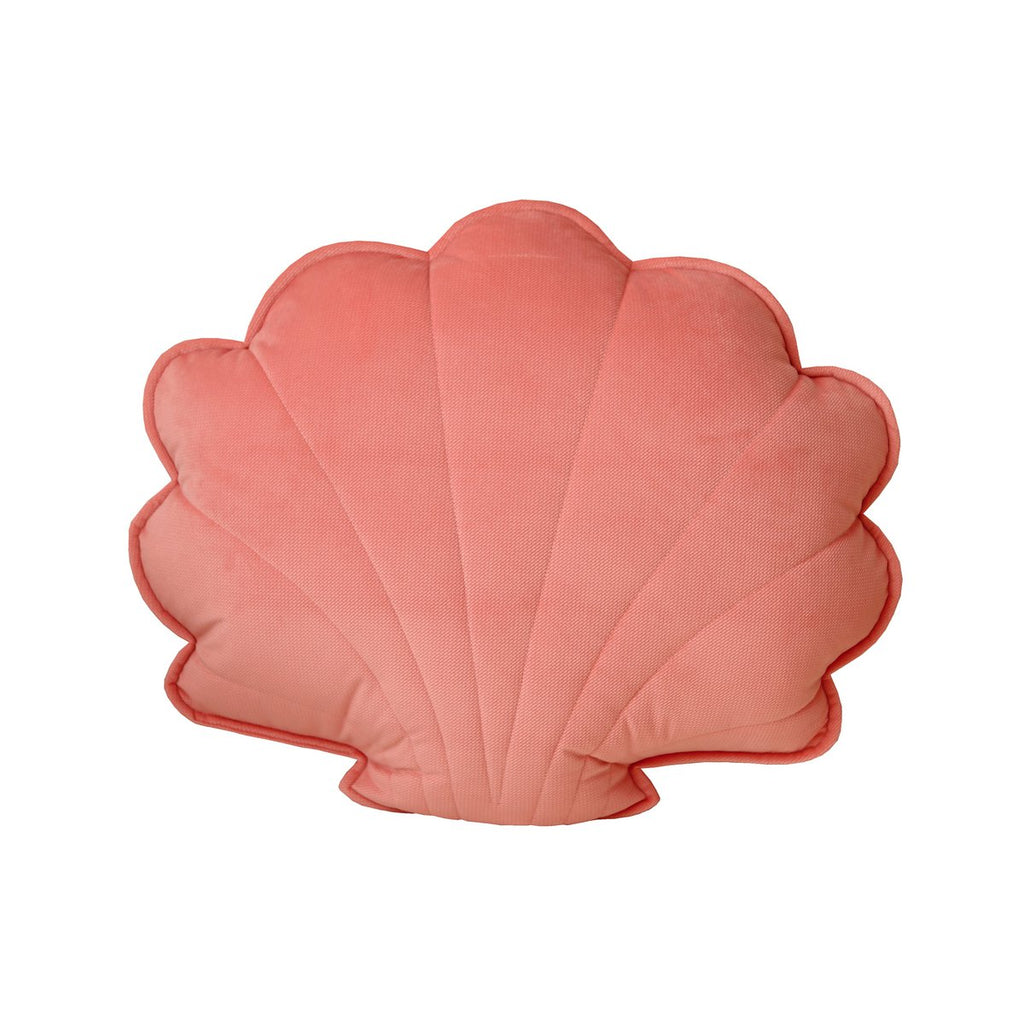 Fluwelen schelpkussen 'Koraal'