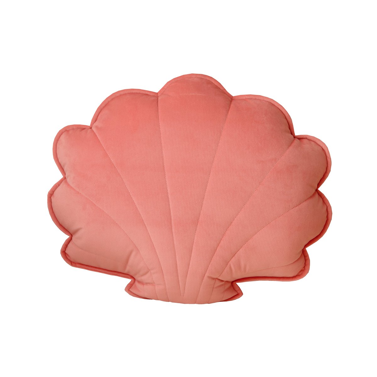 Fluwelen schelpkussen 'Koraal'